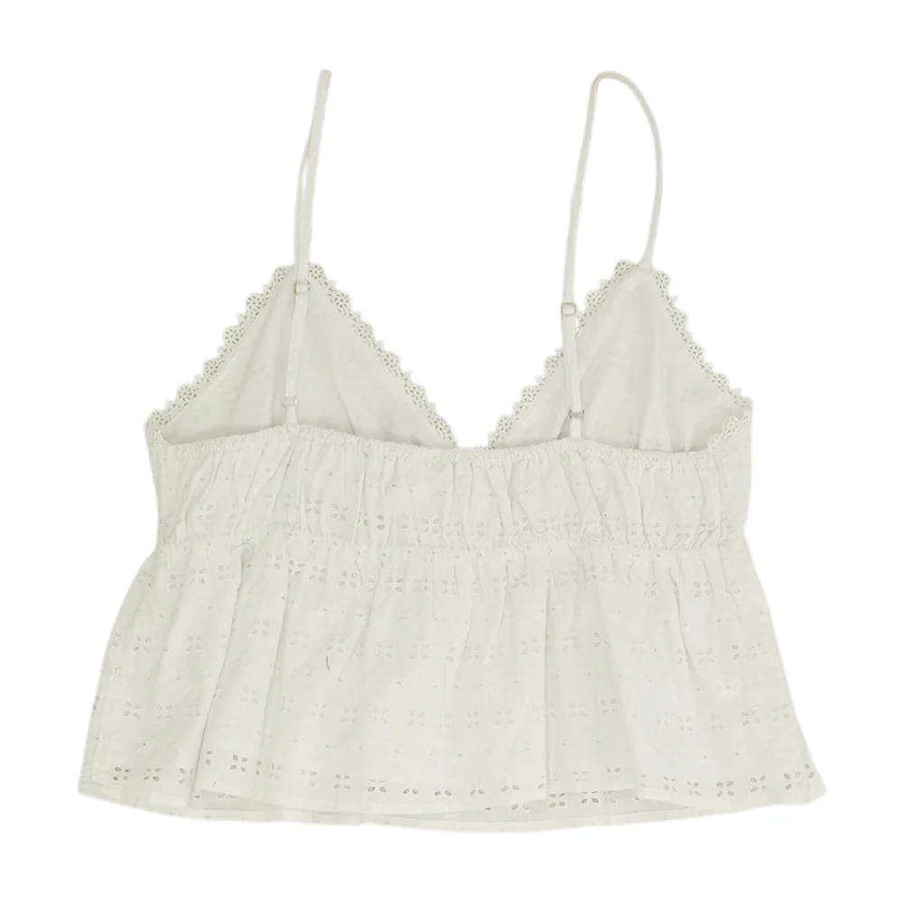 White Cropped Blouse - Image 2