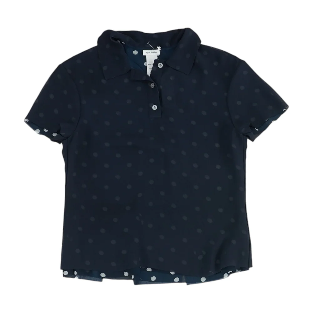 Navy Polka Dot Blouse