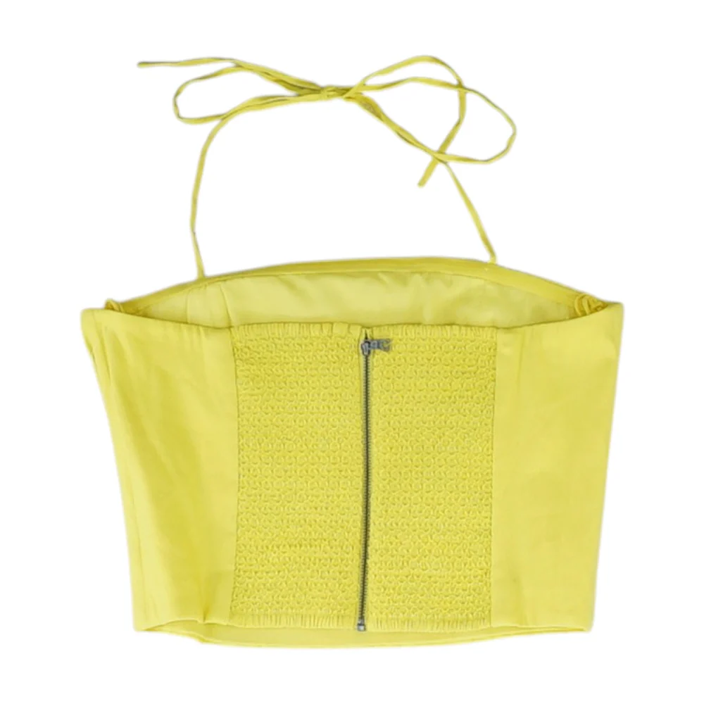 Yellow Cropped Blouse - Image 2