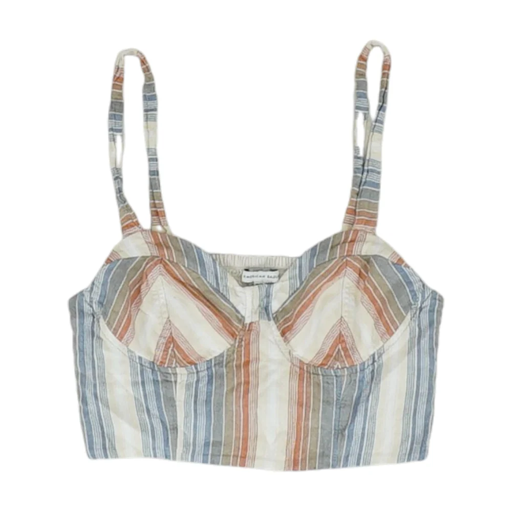 Multi Striped Cropped Blouse