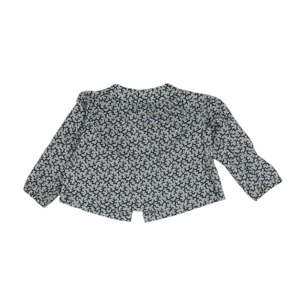 Navy Floral Blouse - Image 2