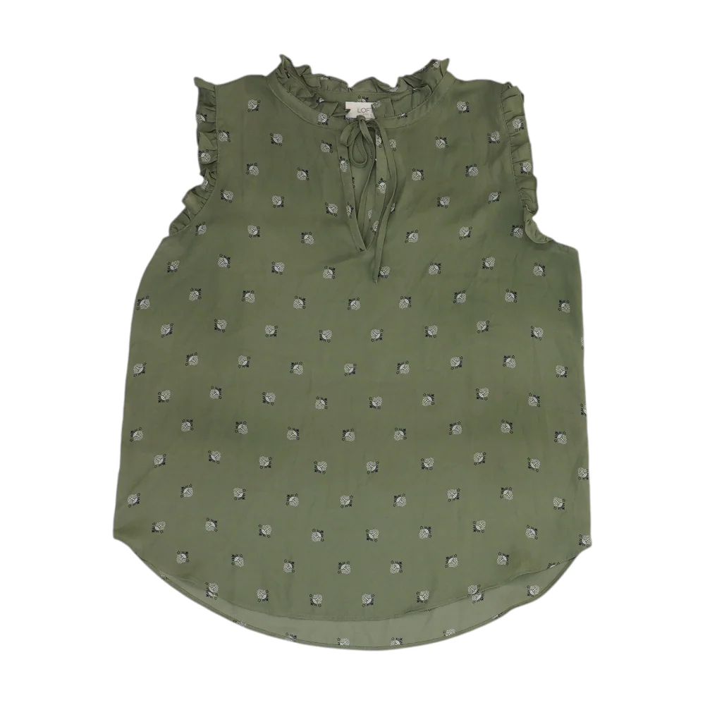 Green Print Blouse