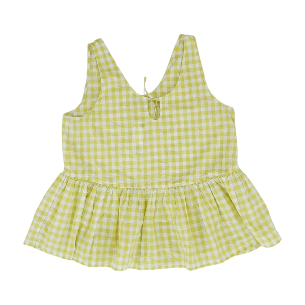 Yellow Check Blouse