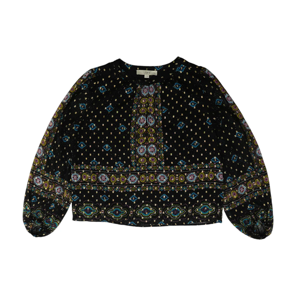 Black Print Blouse