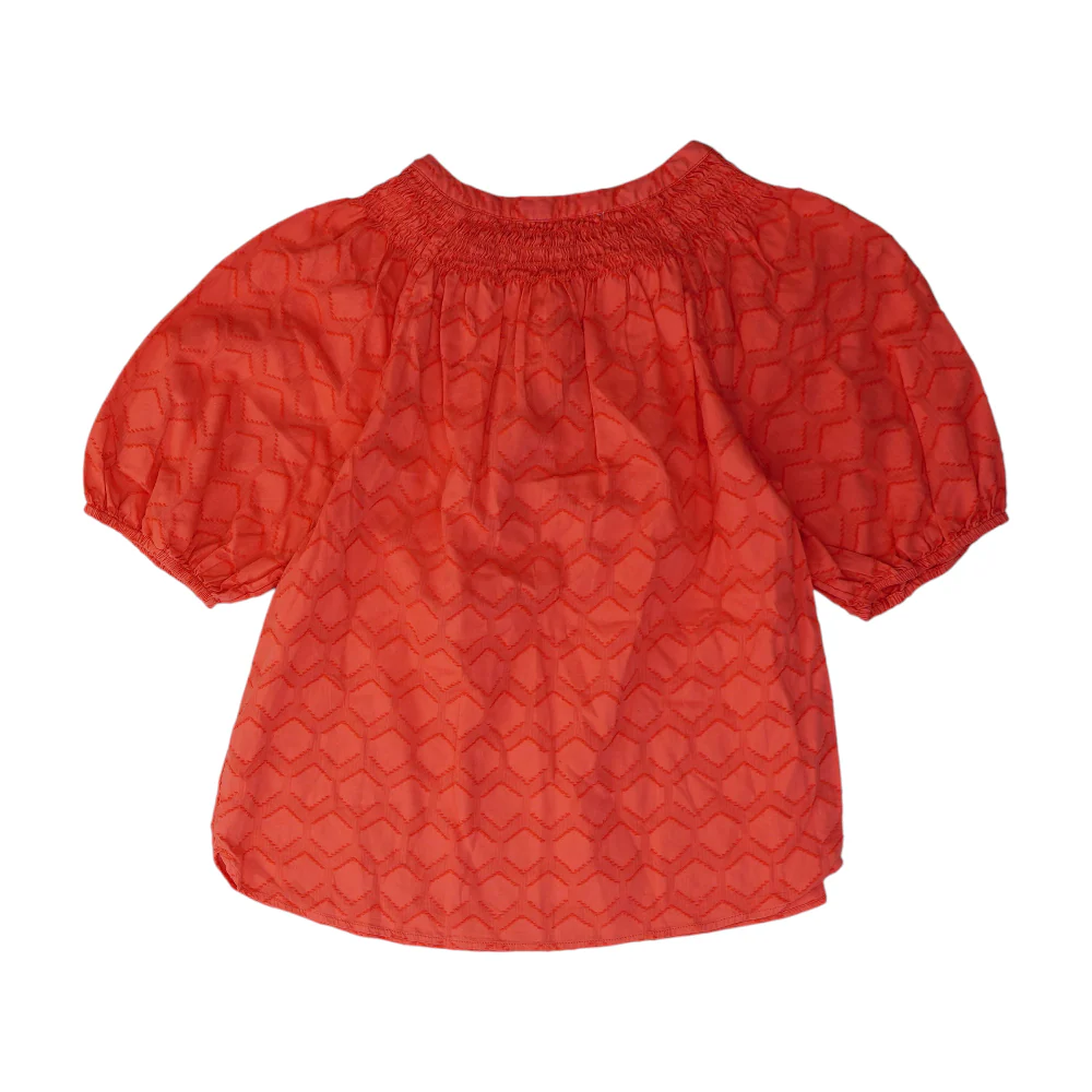 Coral Petite Geometric Blouse - Image 2