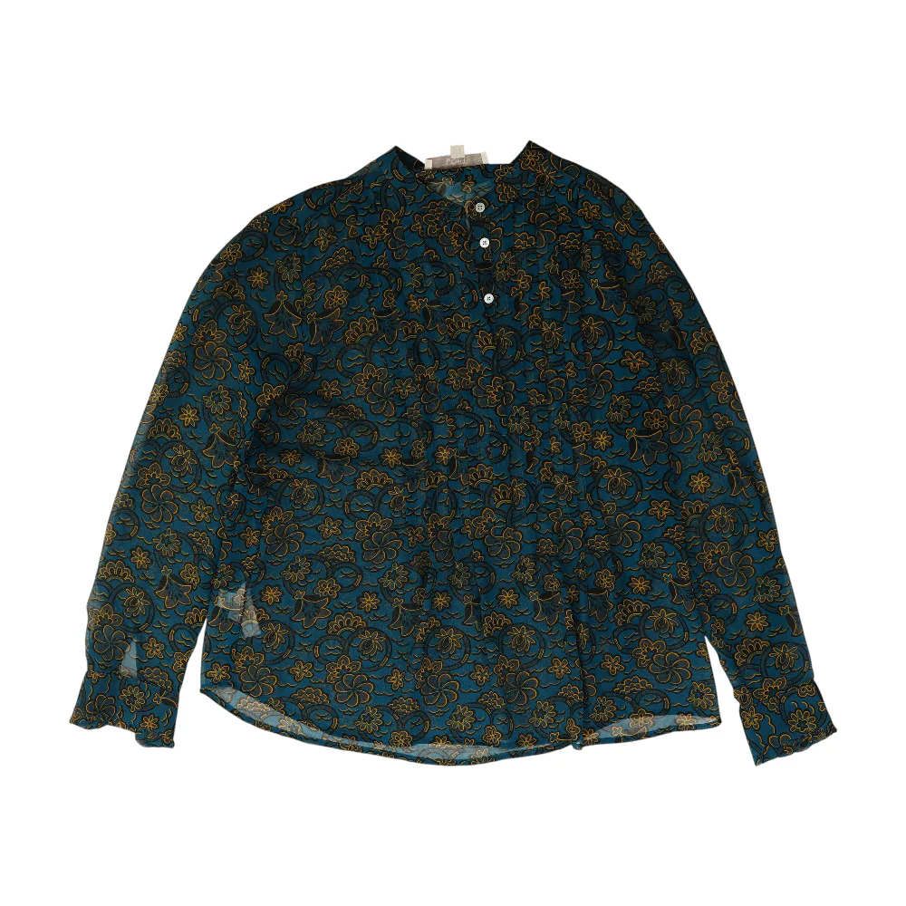 Teal Floral Blouse