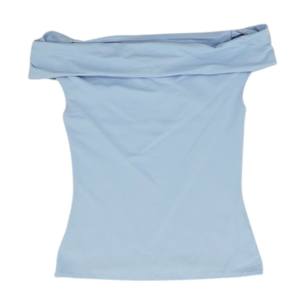 Blue Cropped Blouse