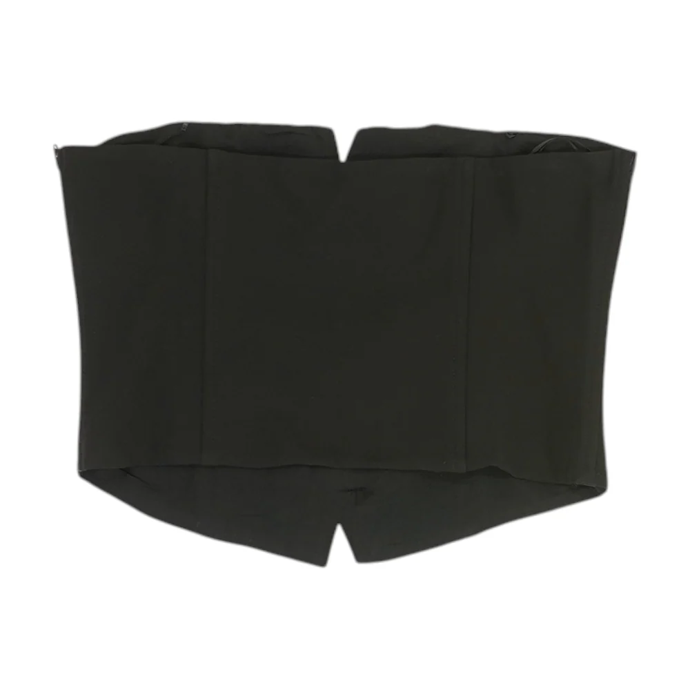 Black Cropped Blouse - Image 2