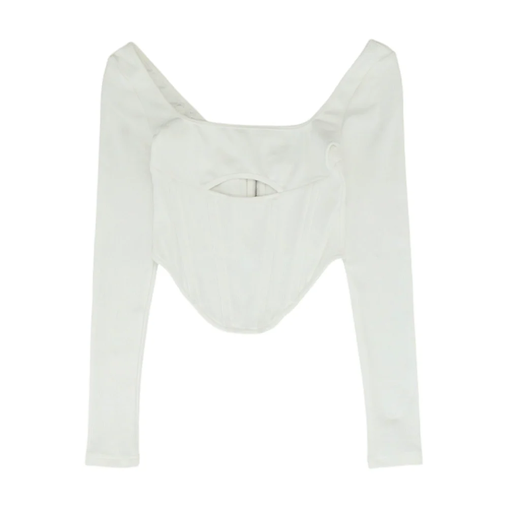 White Cropped Blouse