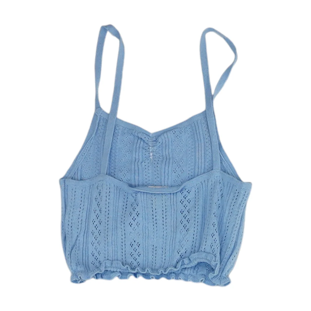 Blue Cropped Blouse - Image 2