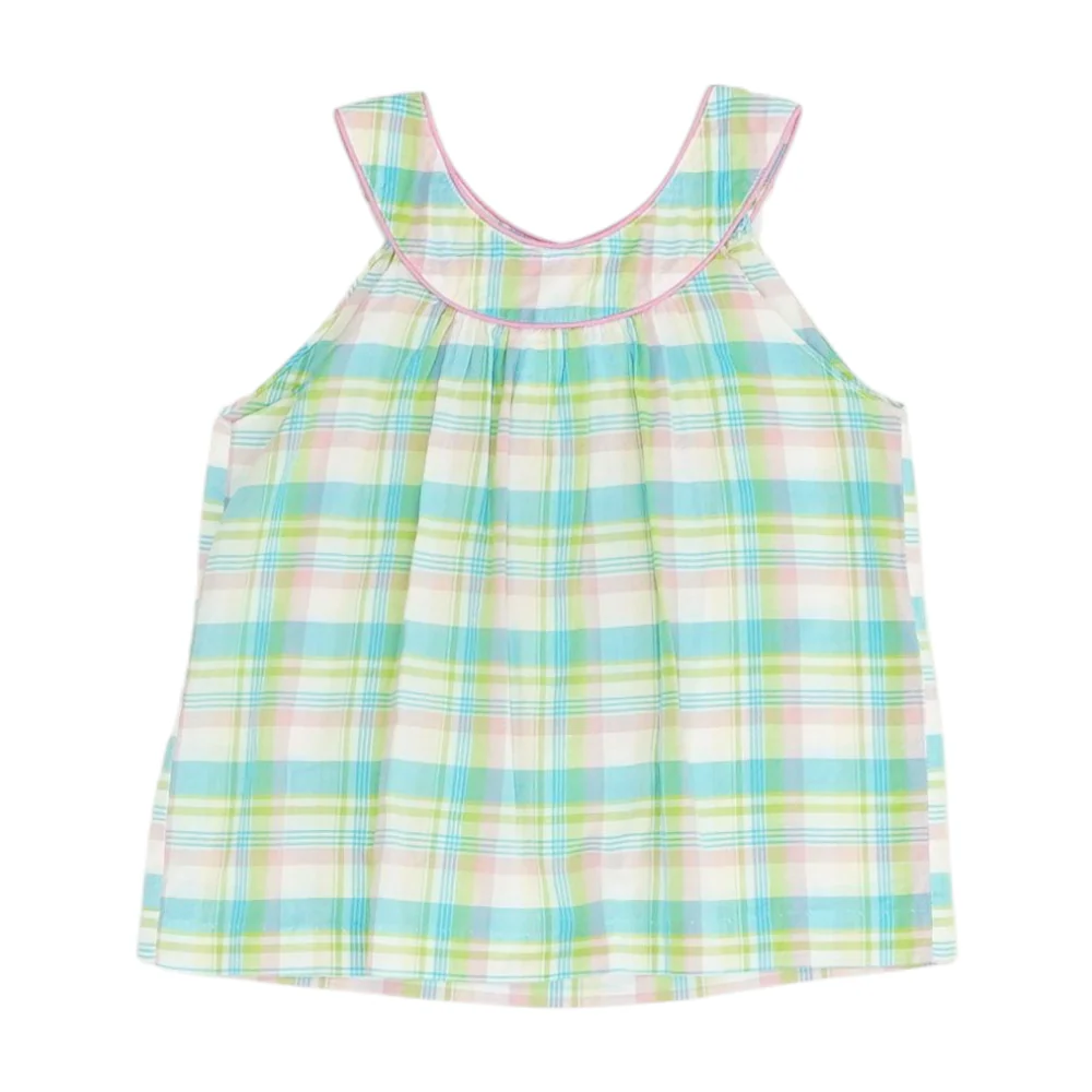 Blue Plaid Blouse