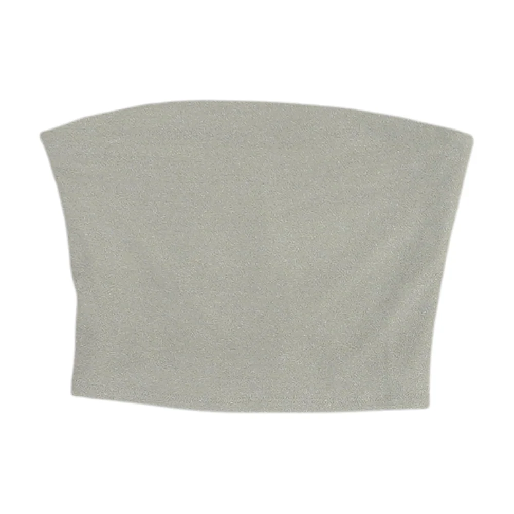 Silver Cropped Blouse