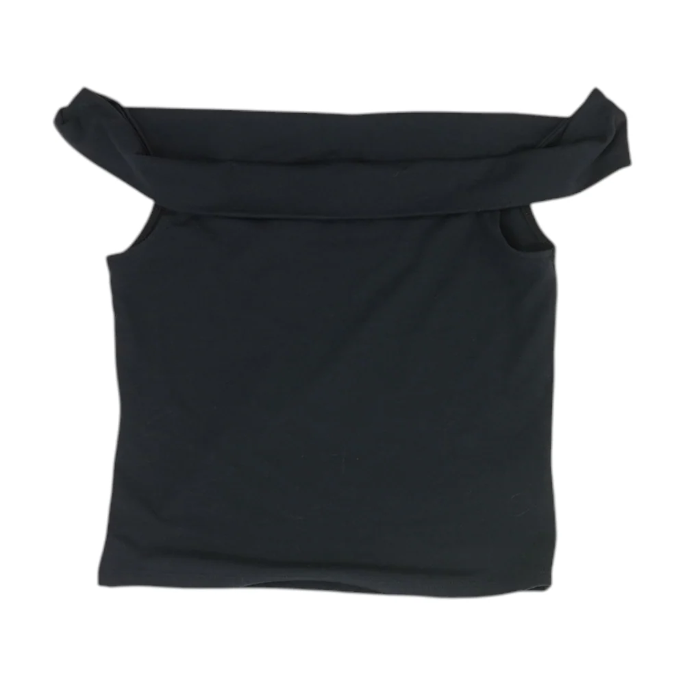 Black Cropped Blouse