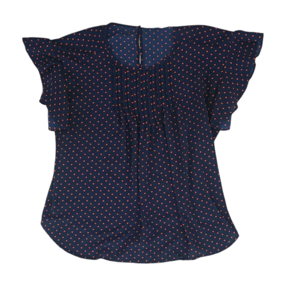 Navy Polka Dot Blouse