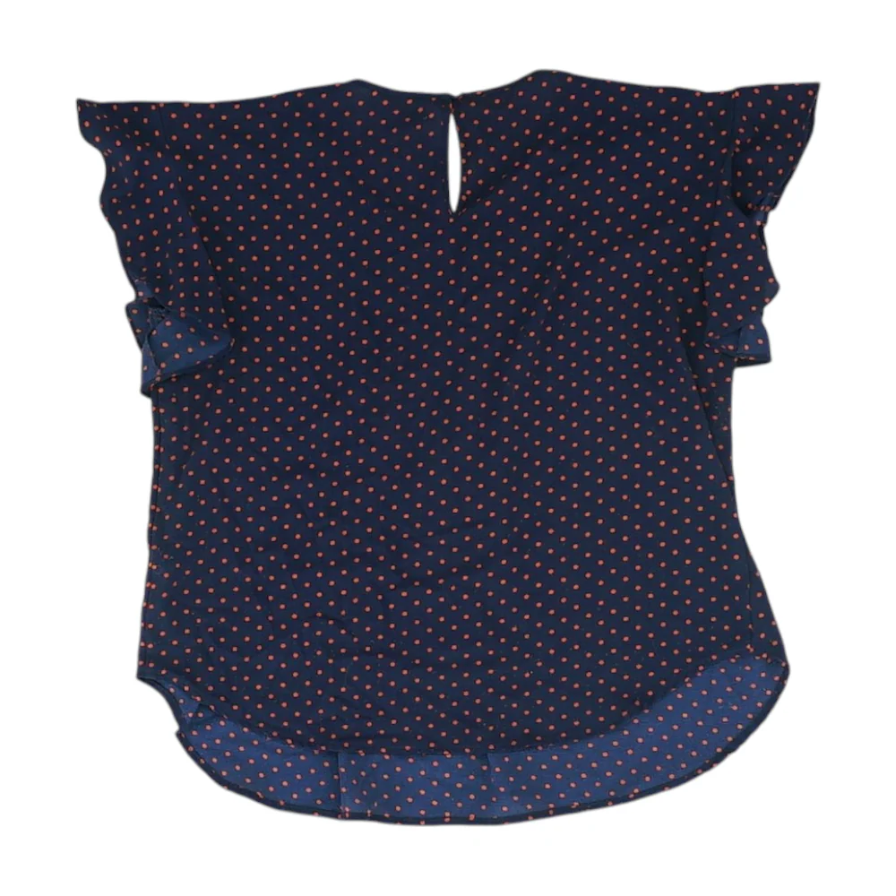 Navy Polka Dot Blouse - Image 2