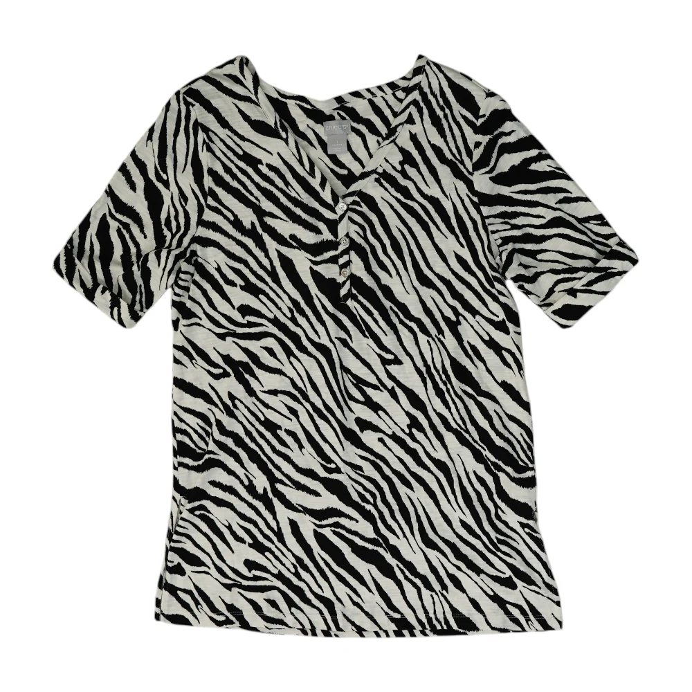 Black Animal Print Blouse