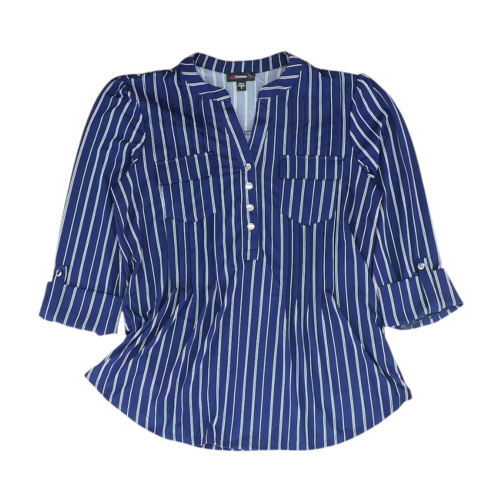 Navy Striped Blouse