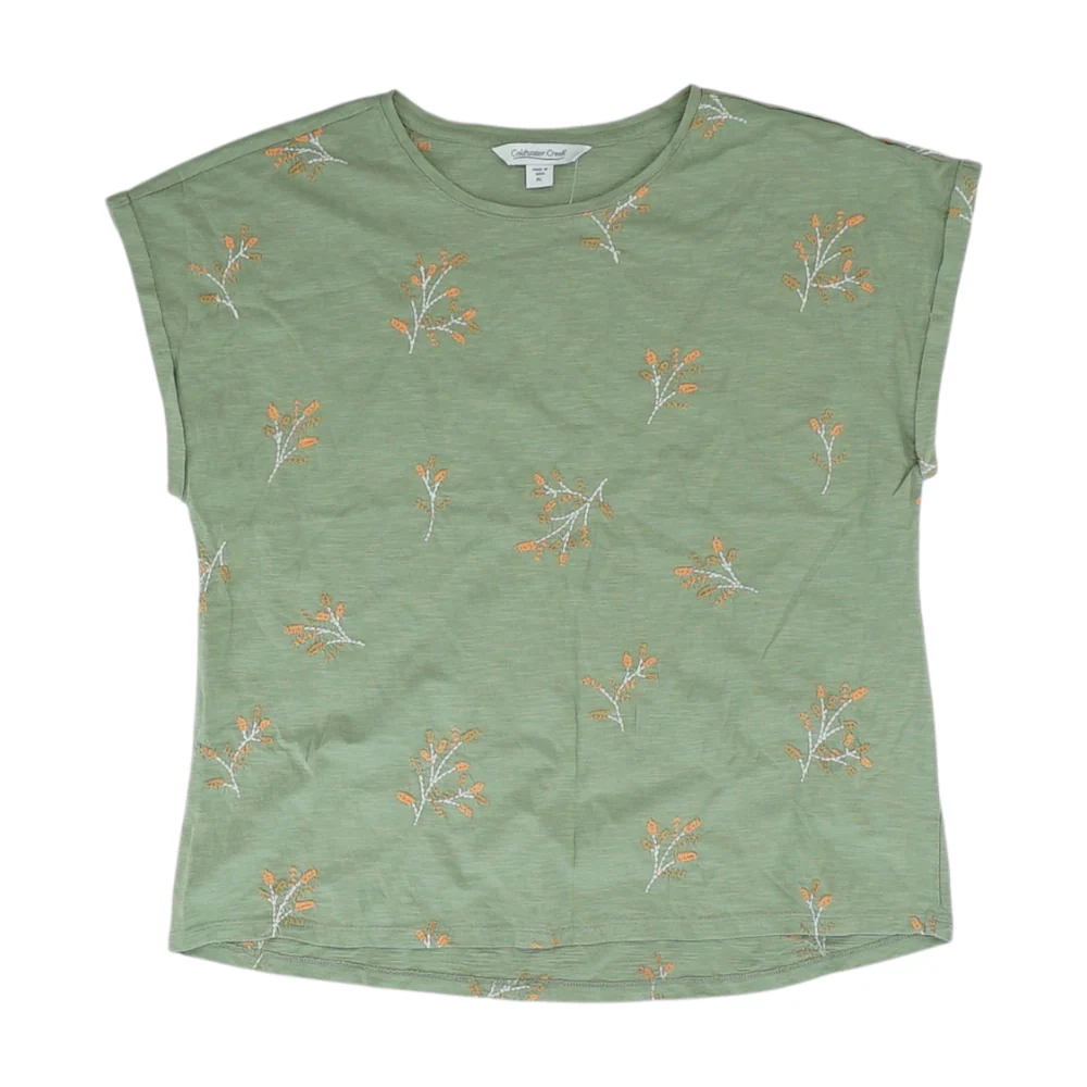 Green Petite Floral Blouse