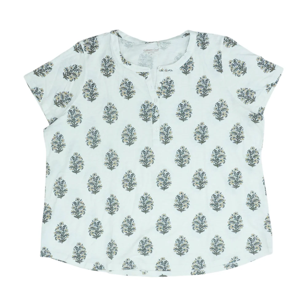 Ivory Plus Floral Blouse