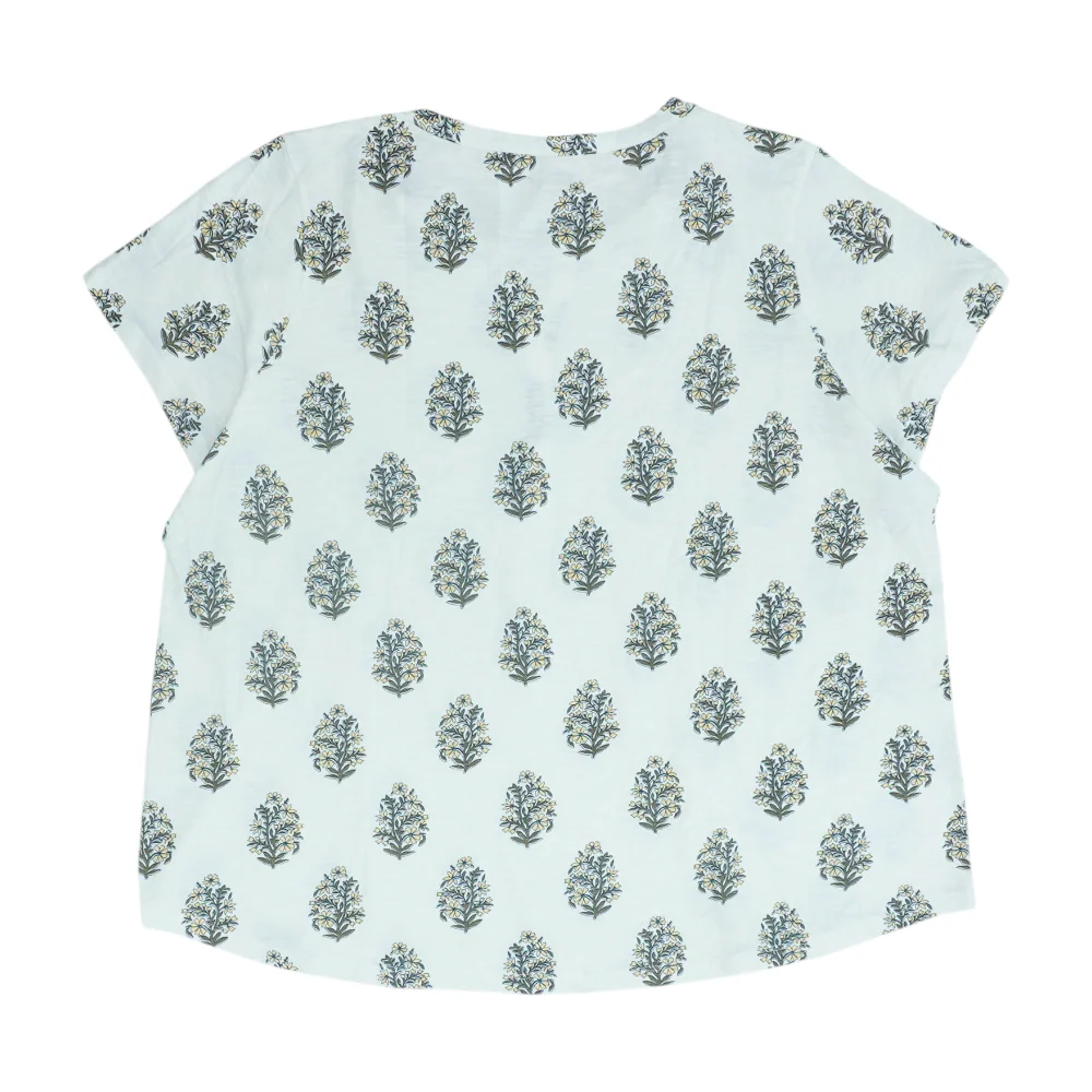 Ivory Plus Floral Blouse - Image 2