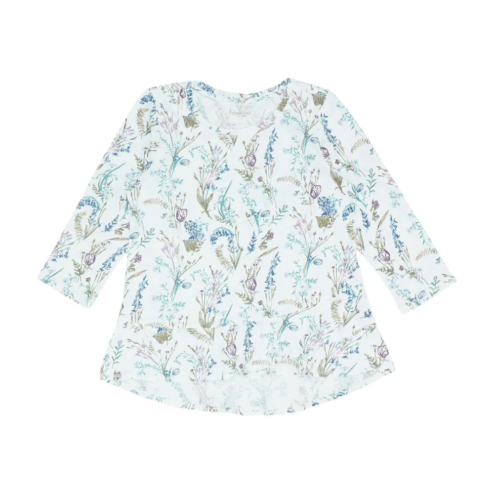 White Floral Blouse