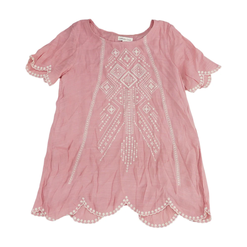 Pink Geometric Blouse