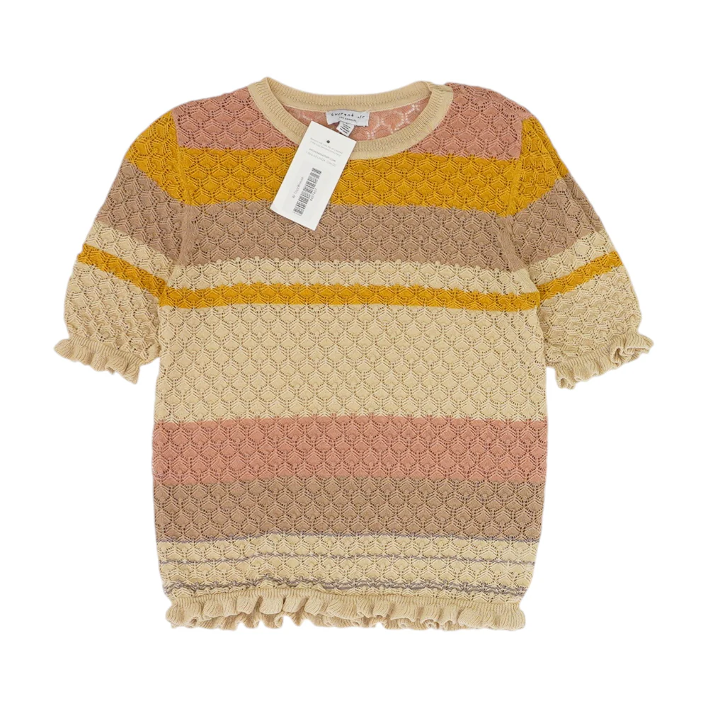 Beige Striped Blouse