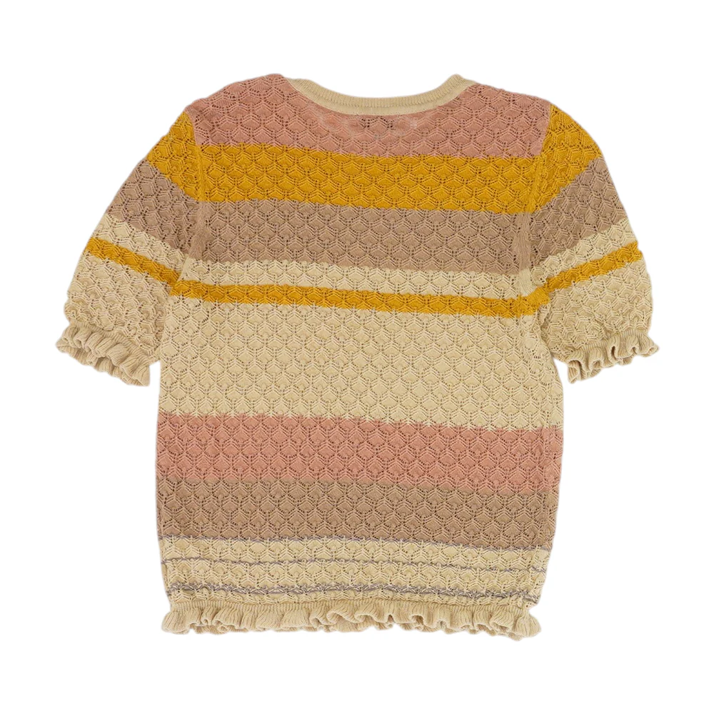 Beige Striped Blouse - Image 2