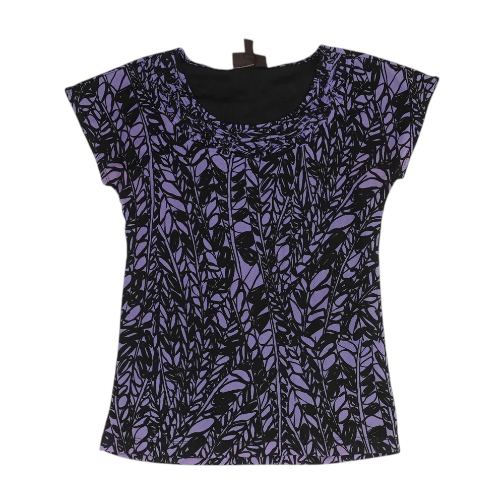 Purple Graphic Blouse