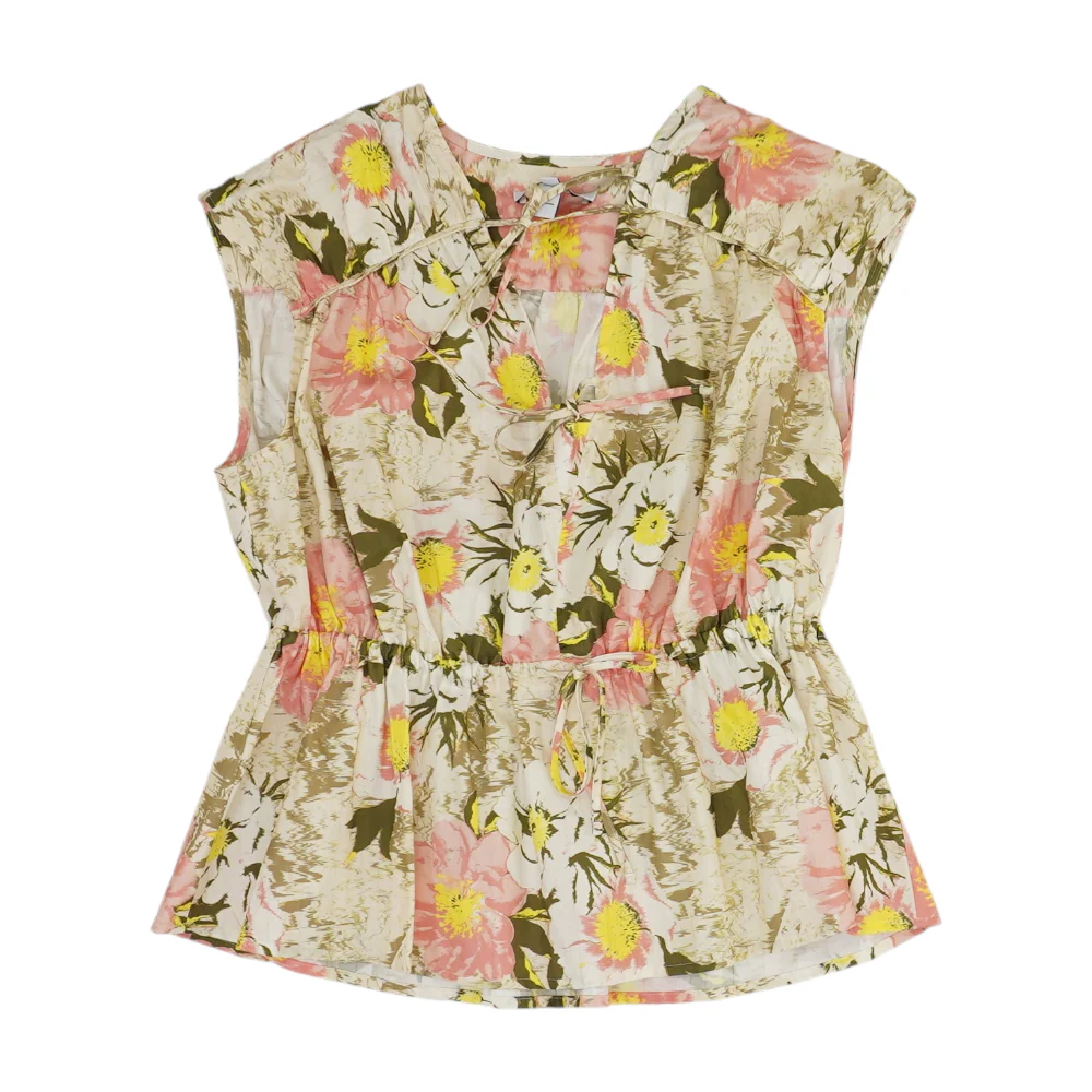 Beige Floral Blouse