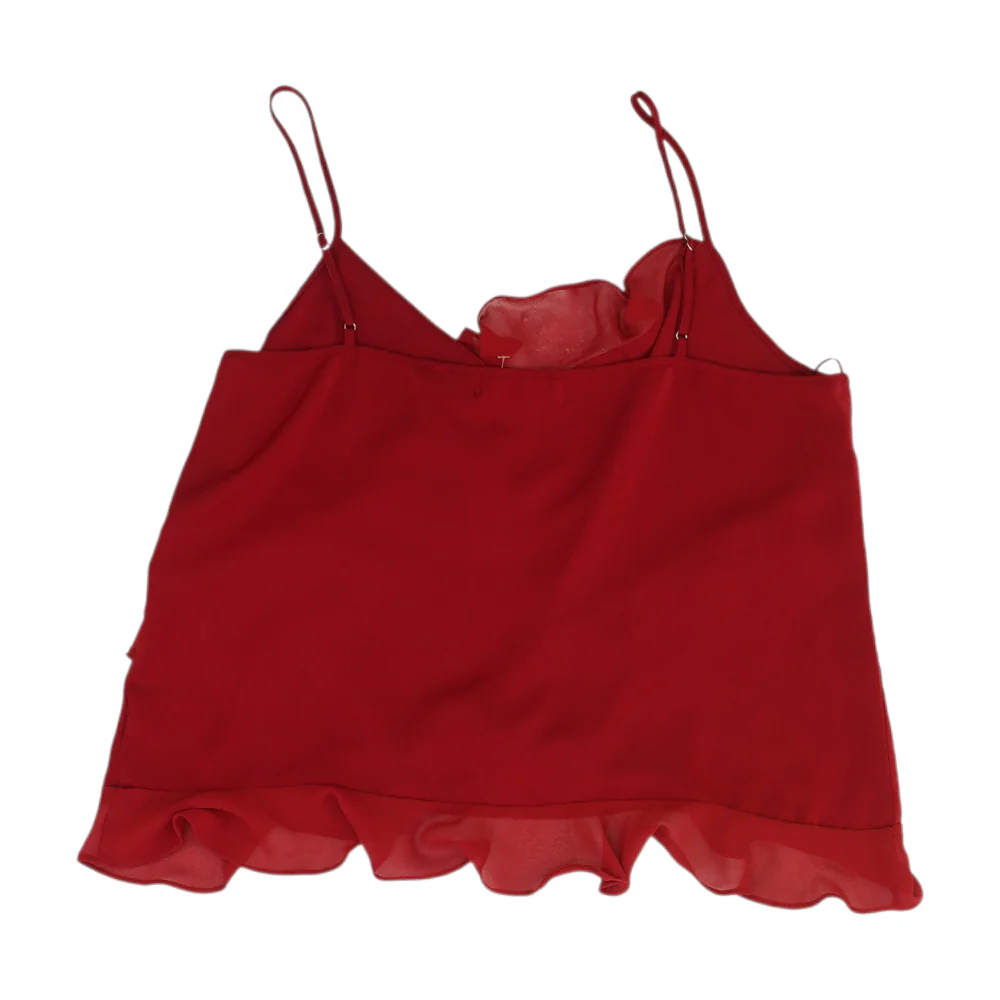 Red Cropped Blouse - Image 2