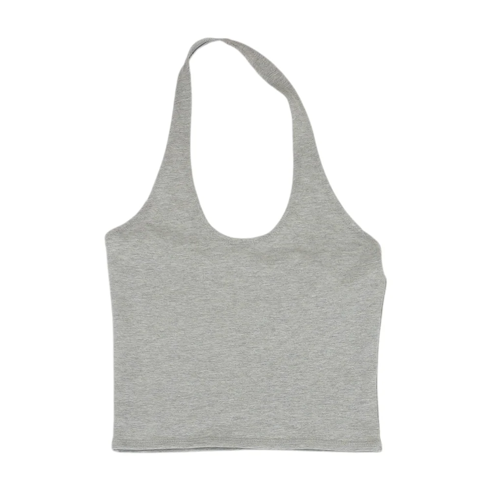 Gray Cropped Blouse