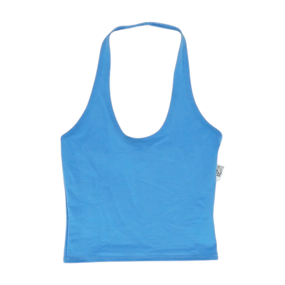 Blue Cropped Blouse