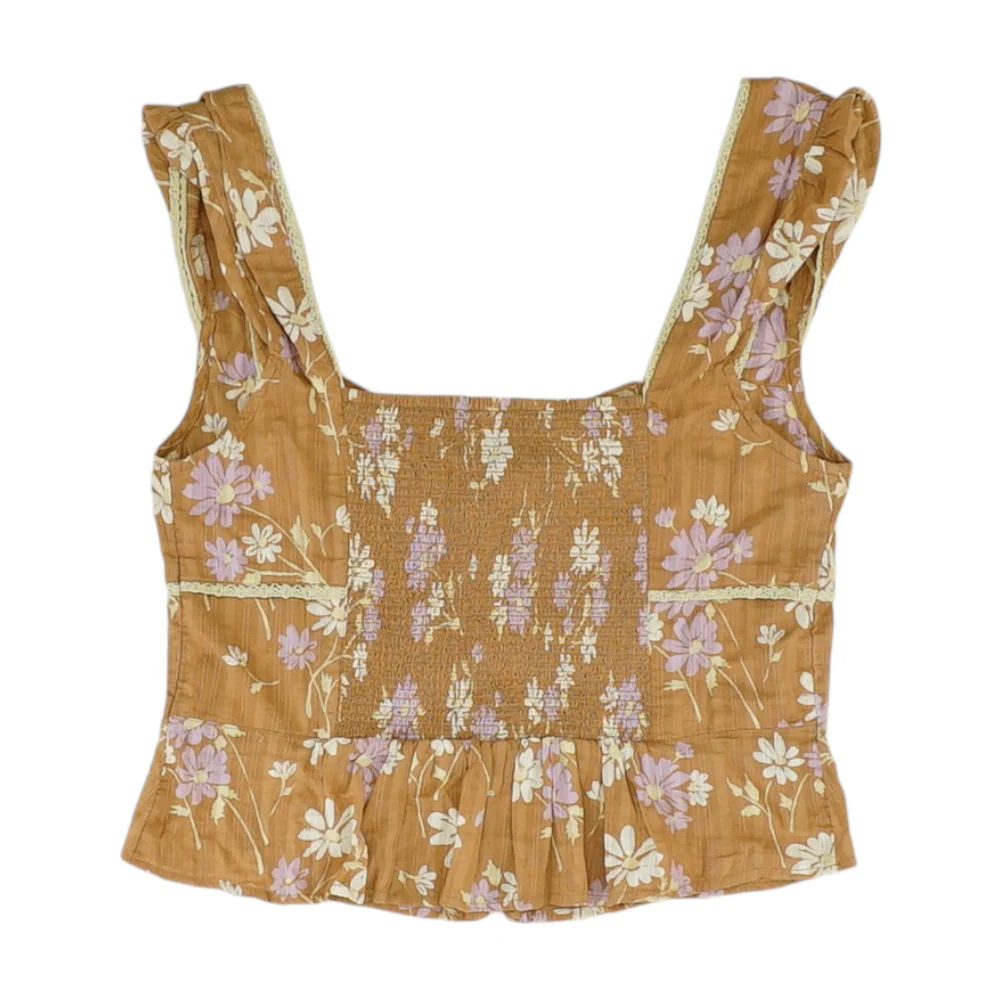 Brown Floral Blouse - Image 2