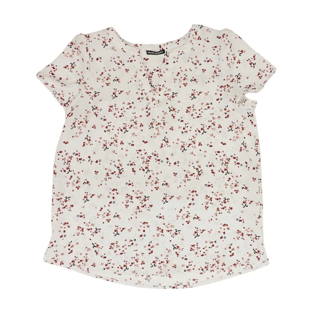 White Floral Blouse