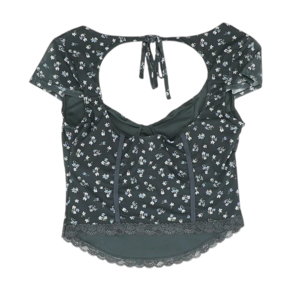 Black Floral Blouse - Image 2