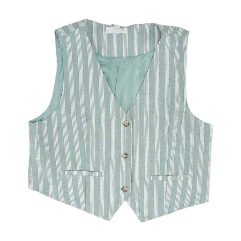 Green Striped Blouse