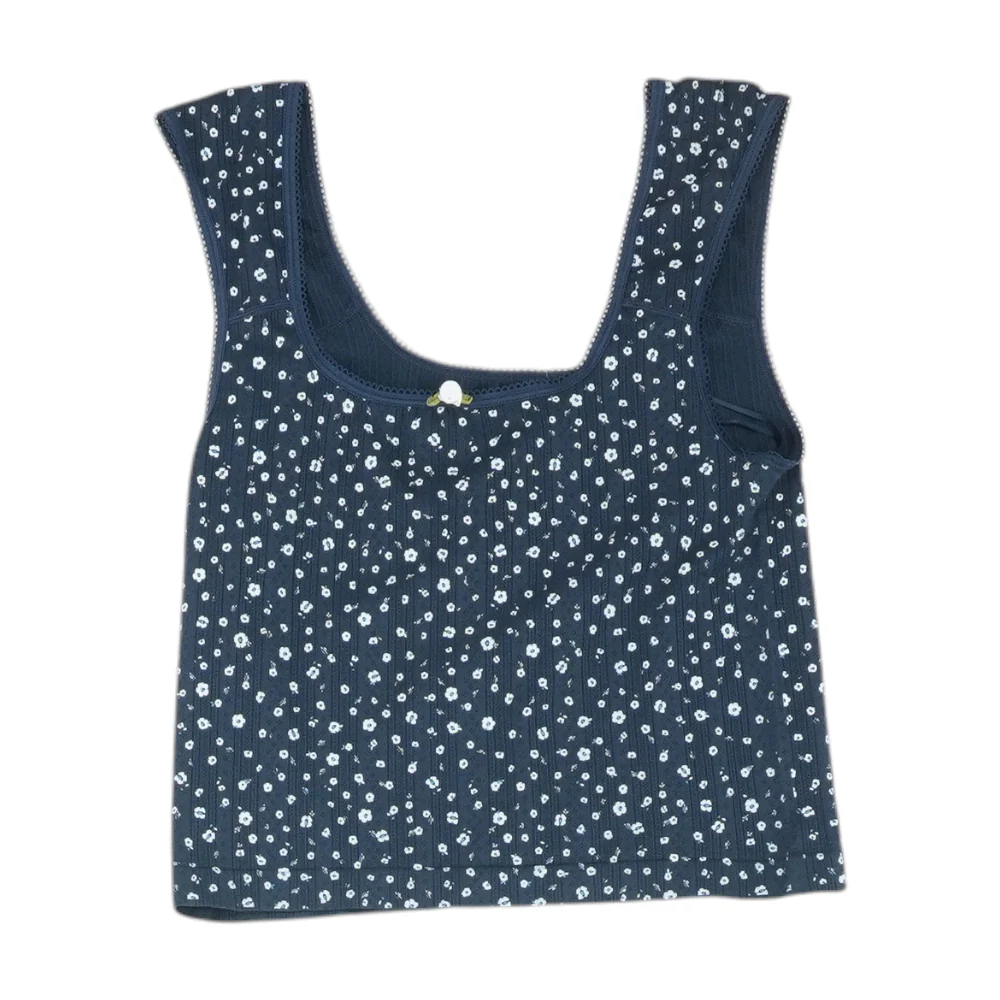 Navy Floral Blouse