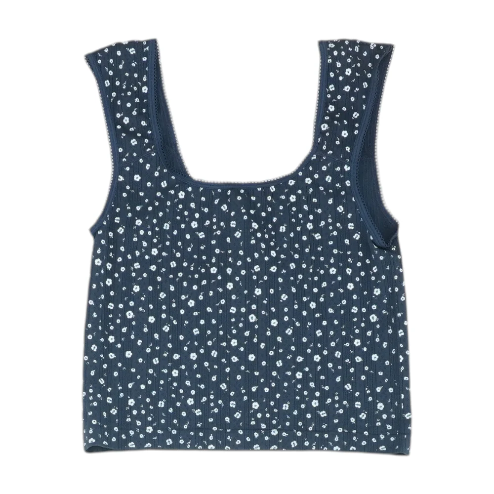 Navy Floral Blouse - Image 2