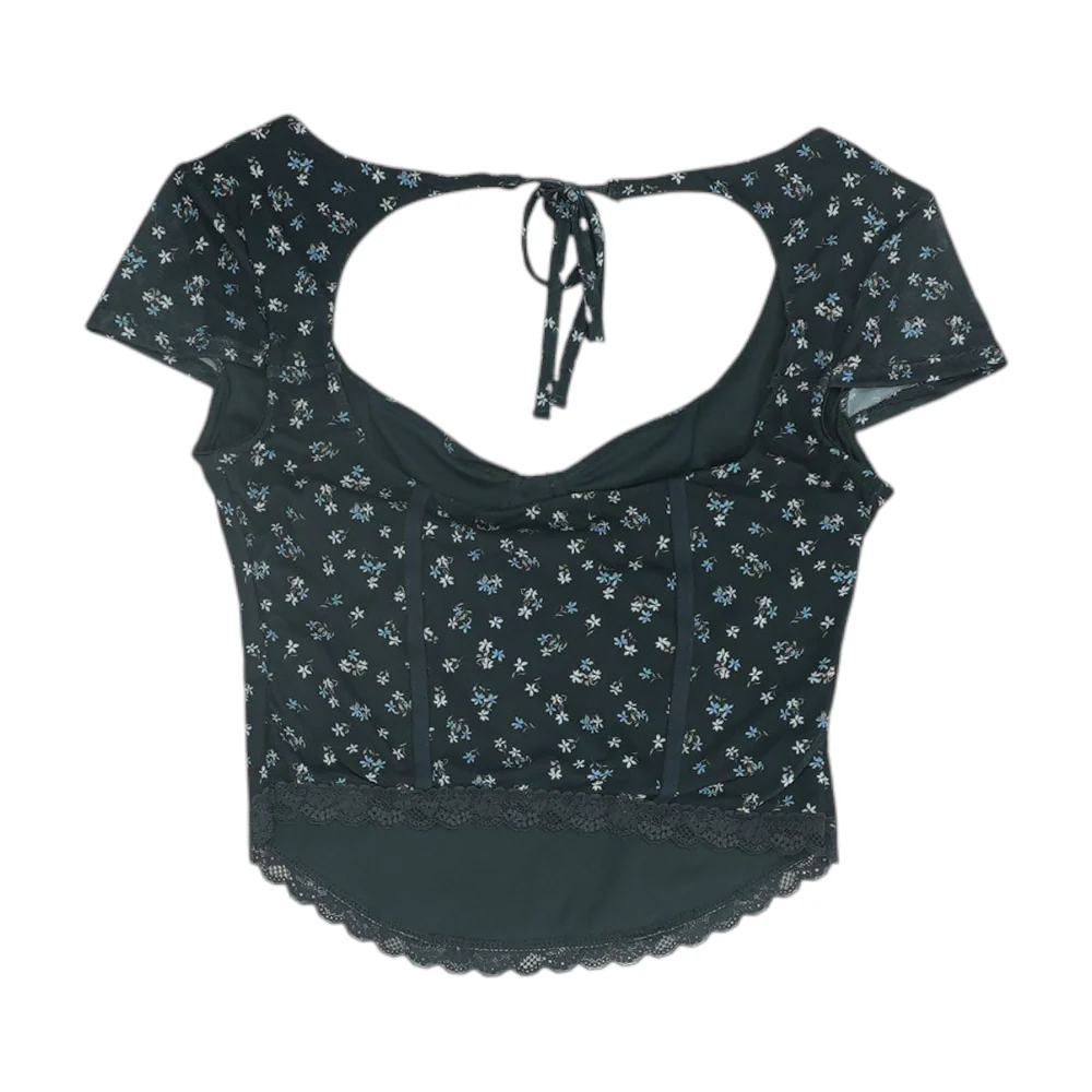 Black Floral Blouse - Image 2