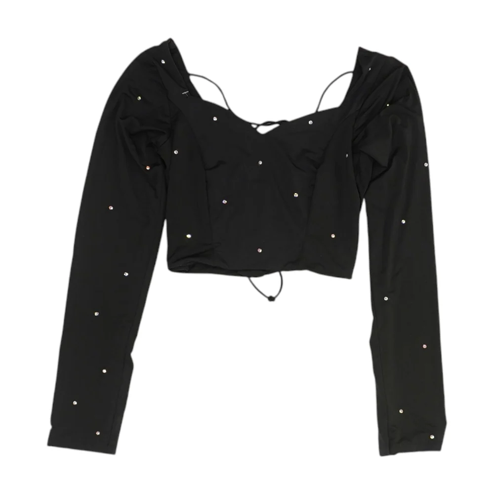 Black Cropped Blouse