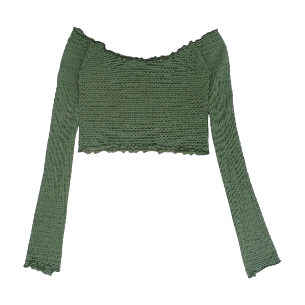 Green Cropped Blouse - Image 2