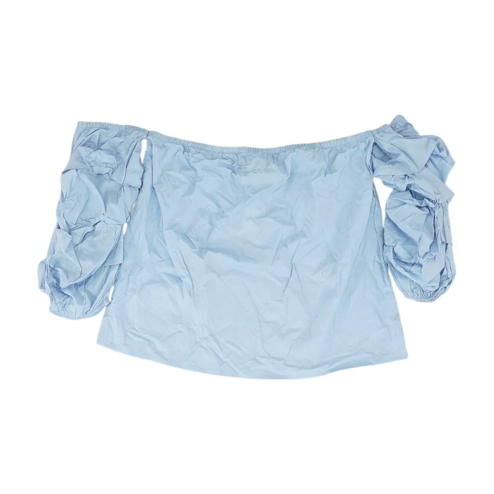 Blue Cropped Blouse