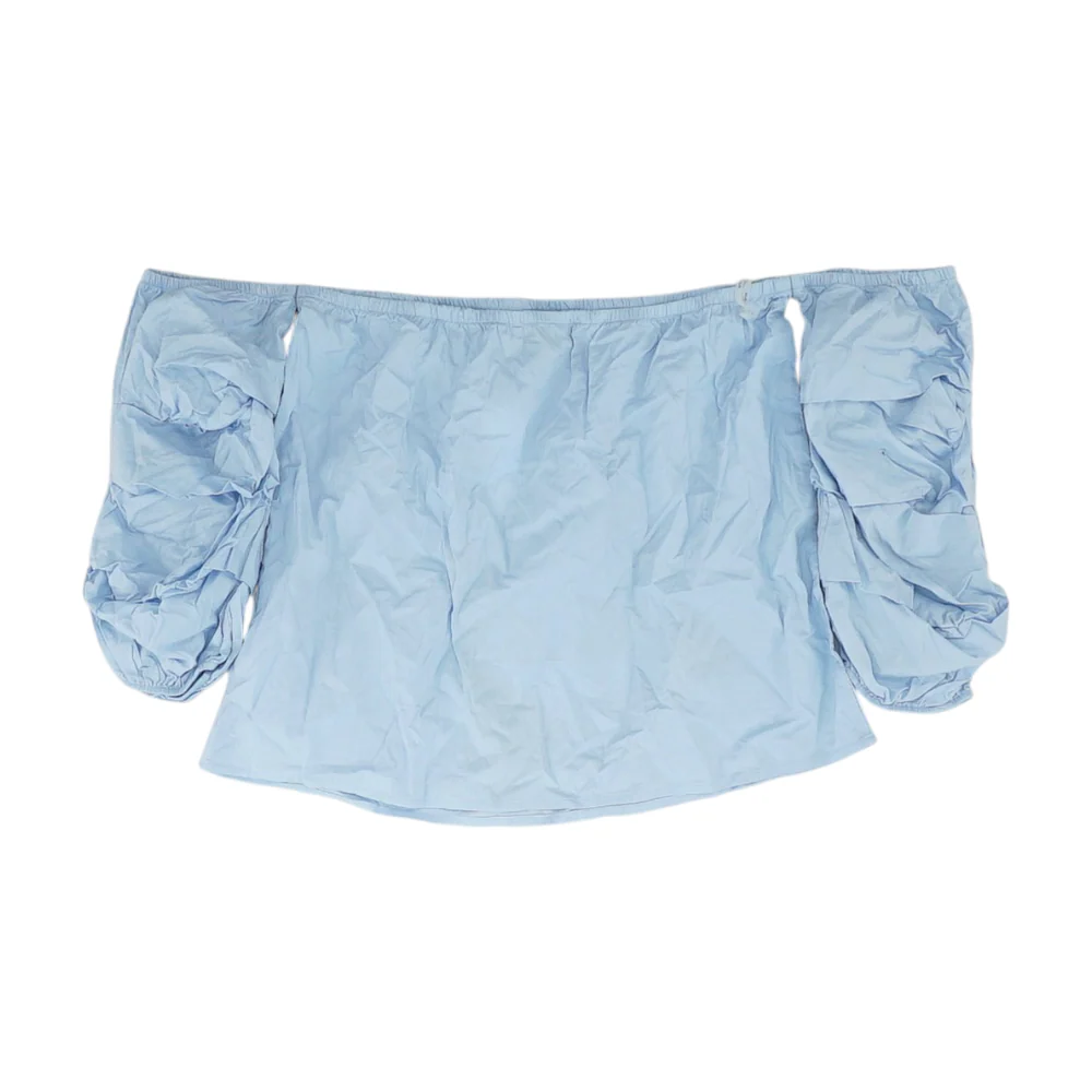 Blue Cropped Blouse - Image 2