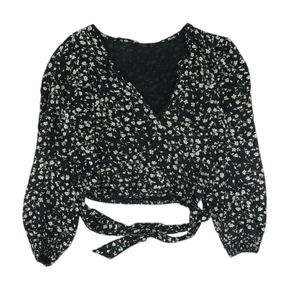 Black Floral Blouse