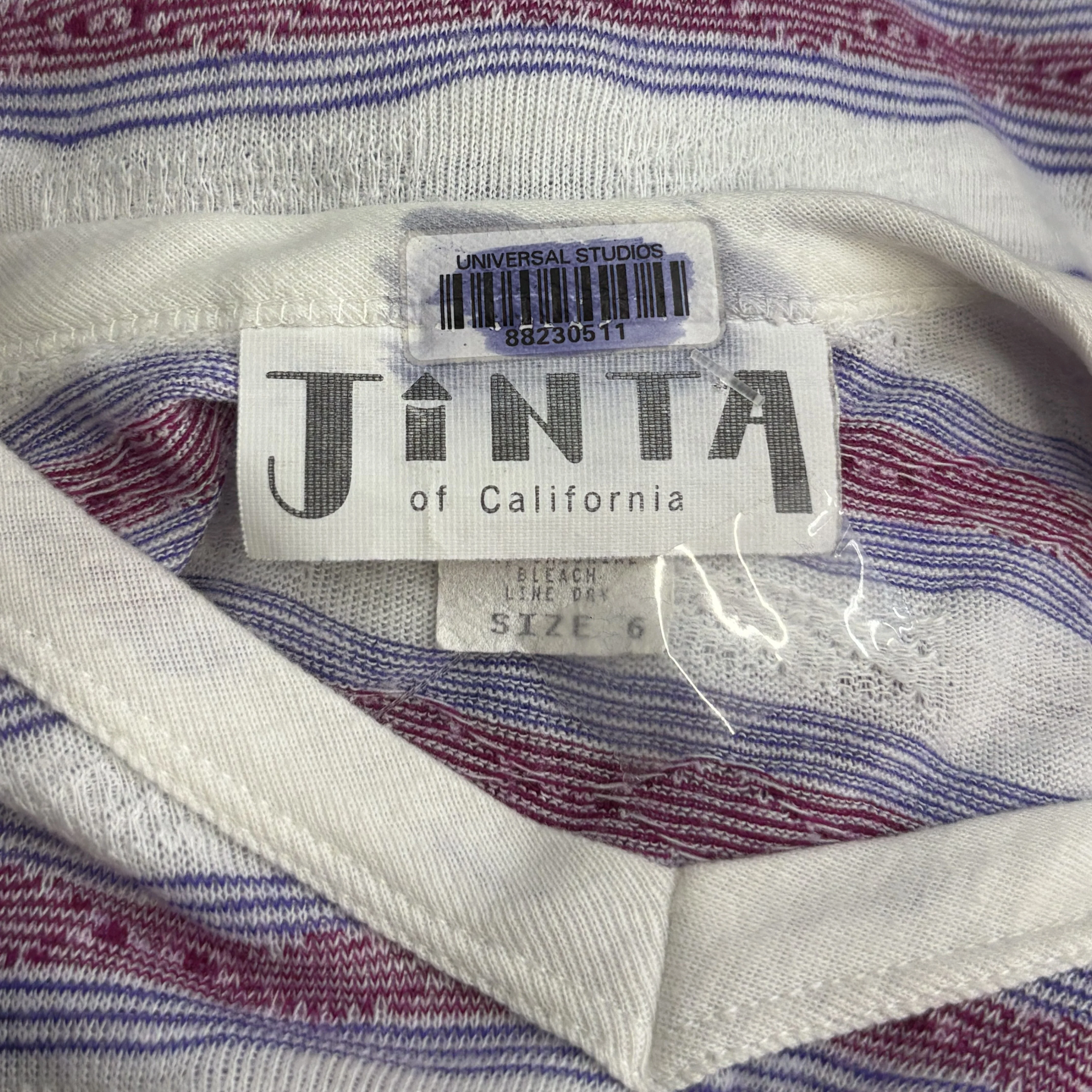 Vintage White Striped T-Shirt - Image 3