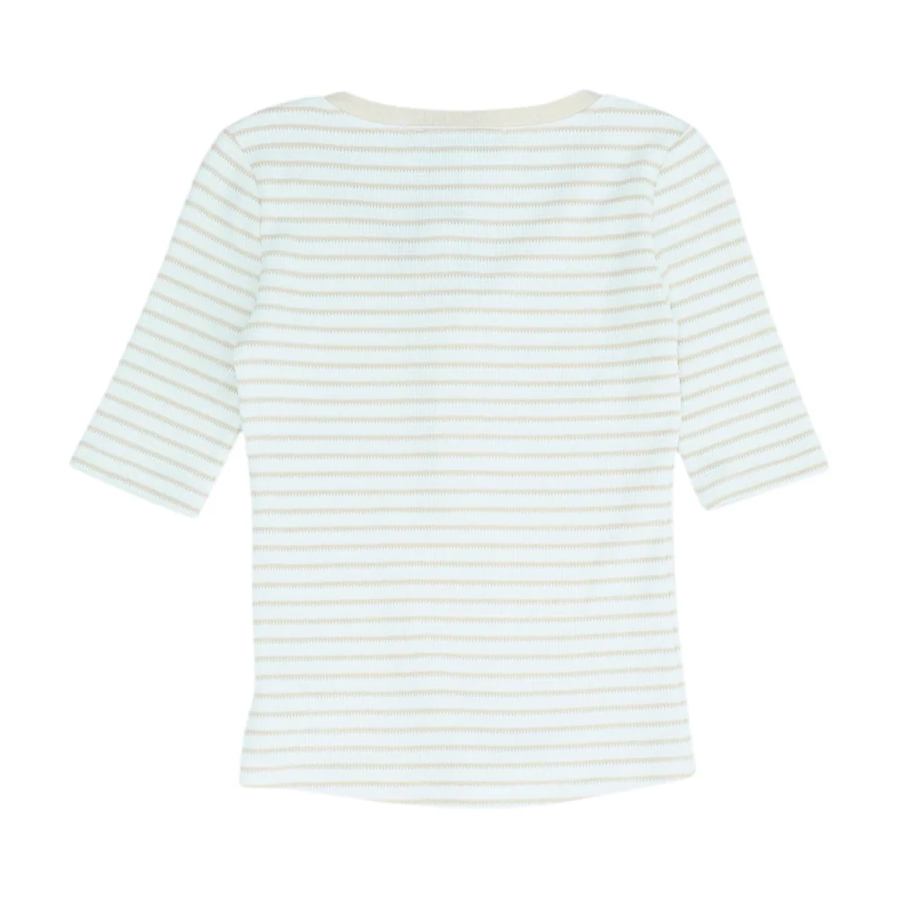 Tan Striped Blouse - Image 2
