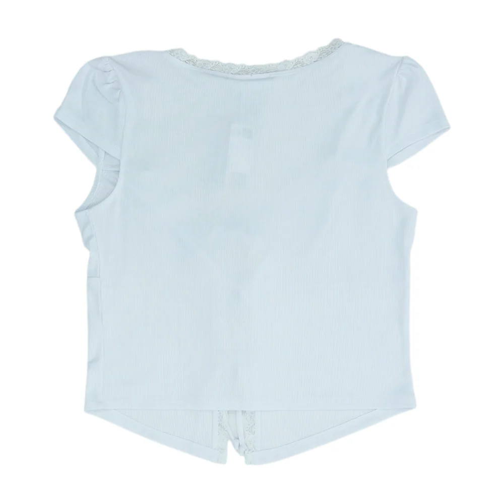 White Cropped Blouse - Image 2