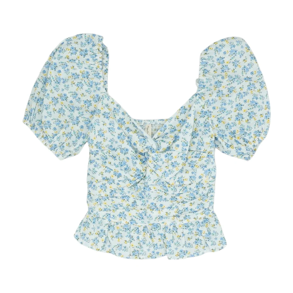 White Floral Blouse