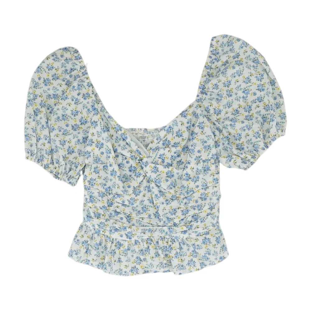 Blue Floral Blouse